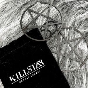 Killstar Pentagram Hoop Earrings